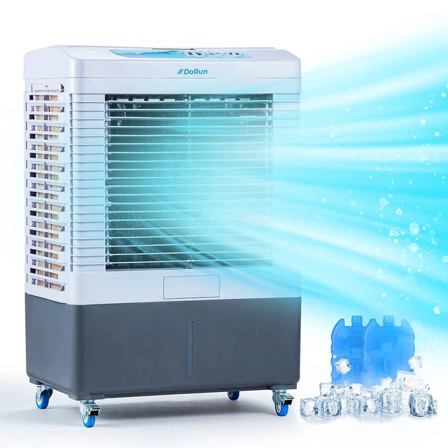 Portable Evaporative Swamp Cooler with Filter for Garage Home RV Commercial