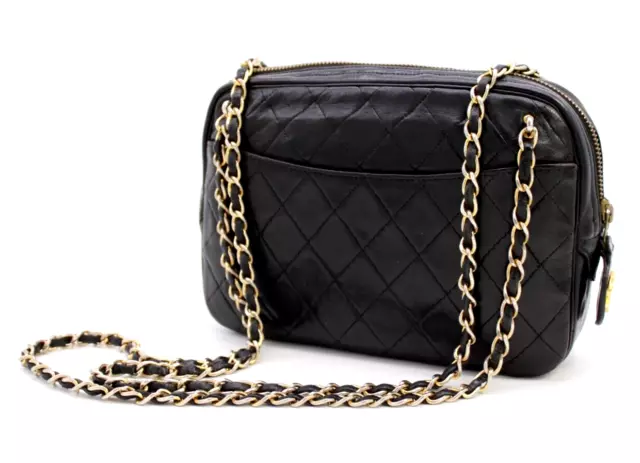 CHANEL MATELASSE SHOULDER Bag Chain Strap Purse Lambskin Black Vintage  Authentic £771.14 - PicClick UK