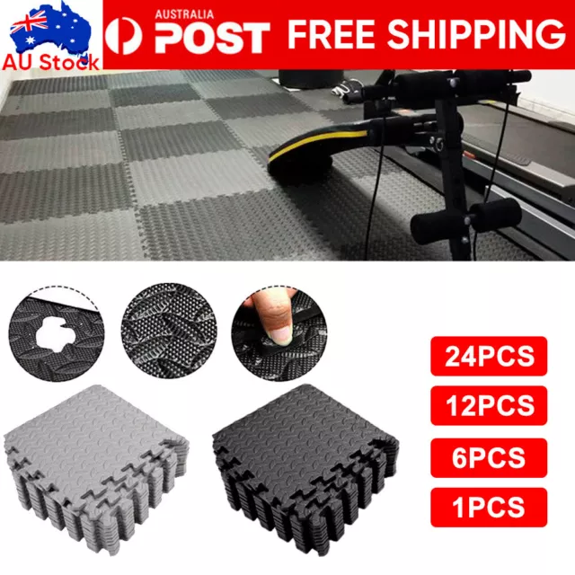 24x Interlocking Heavy Duty EVA Foam Gym Flooring Mat Floor Mats Tiles 60x60cm