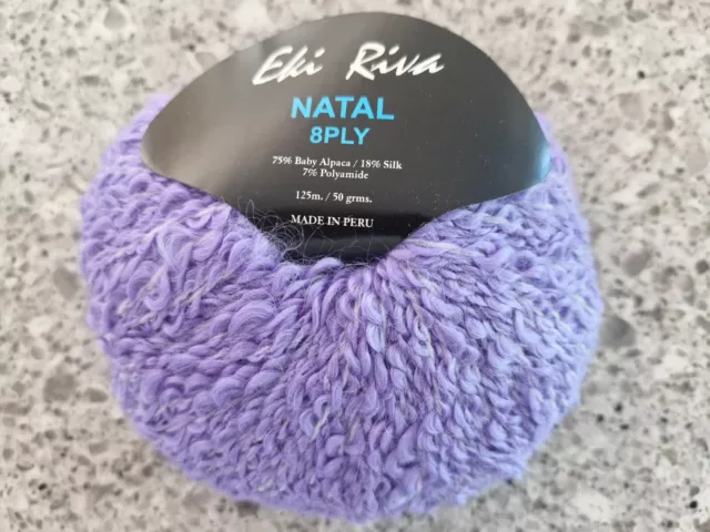 Eki Riva Natal 8 Ply #1076 Violet Baby Alpaca & Silk 50g ball