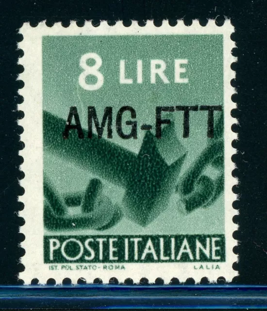 AMG-FTT Trieste MNH: Scott #63 8l Dark Green (1949) CV$55+