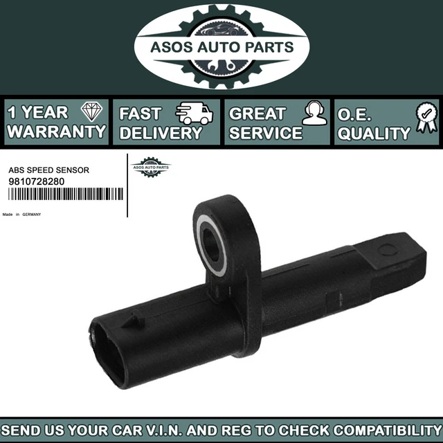 SENSORE DI VELOCITÀ ABS adatto a PEUGEOT 3008 308 5008 508 PARTNER RIFTER 9810728280