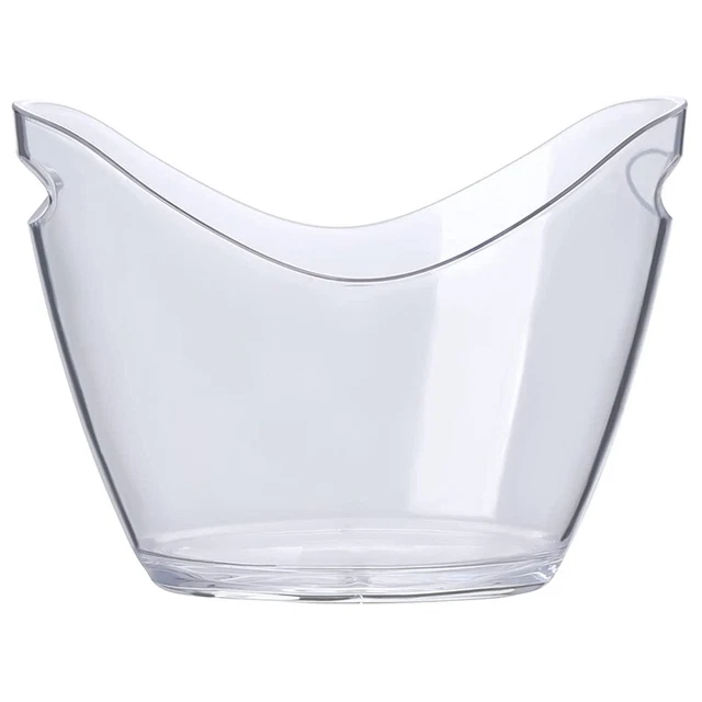 Cubo de hielo cubo de vino cubo de plástico transparente perfecto para vino champán o B S4D3