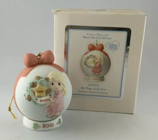 Precious Moments 2010 My Hope Is In You Ornament 101003 Tree NEW