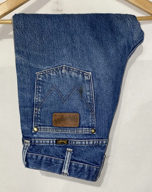 MENS WRANGLER 47 MWZ regular fit JEANS 32W 34L BLUE DENIM con