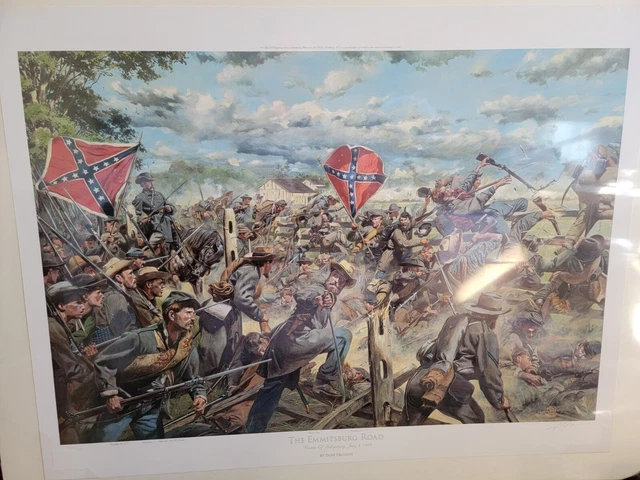 Don Troiani - The  Emmitsburg Road - Hand Signed - Civil War Print - MINT