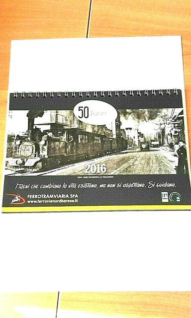 CALENDARIO DA TAVOLO FERROTRANVIARIA 2016 50° anniversario