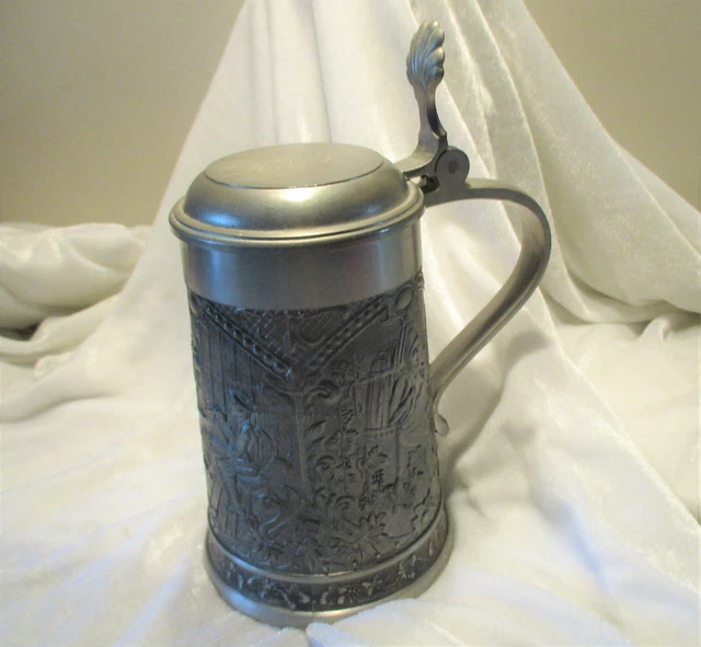 Zinnkrug / Bierkrug mit Deckel - Top Zustand 