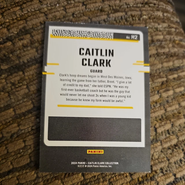 CAITLIN CLARK 2024 Donruss Highlights Basketball Card H2 Father Always