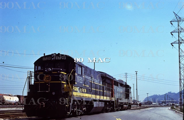 SEABOARD COAST LINE-SCL. U33B #1729. SP Taylor Yard (CA). Original Slide 1978.