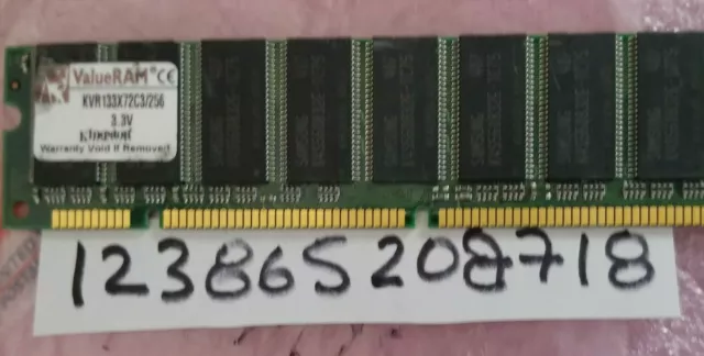 256Mb Sdram Sdr Synch Pc133  Cl3 133Mhz 168Pin Ecc  Udimm Single-Sided 9Chips