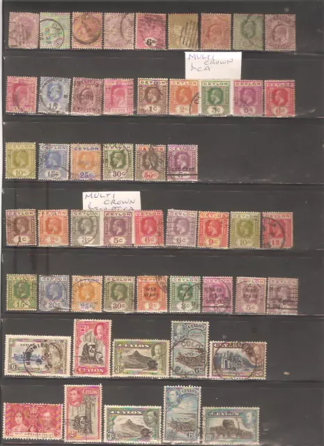 Ceylon / Sri Lanka stamps 117 stamps mostly used see scans for condition (A23)