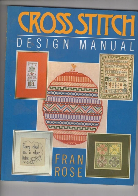 Kreuzstich Design Handbuch Weiche Rückseite - Fran Rose - 50 Designs In Vollfarbe