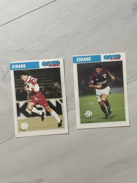 Lot 8 Fiches Zidane Fiche Onze Mondial France French 1991
