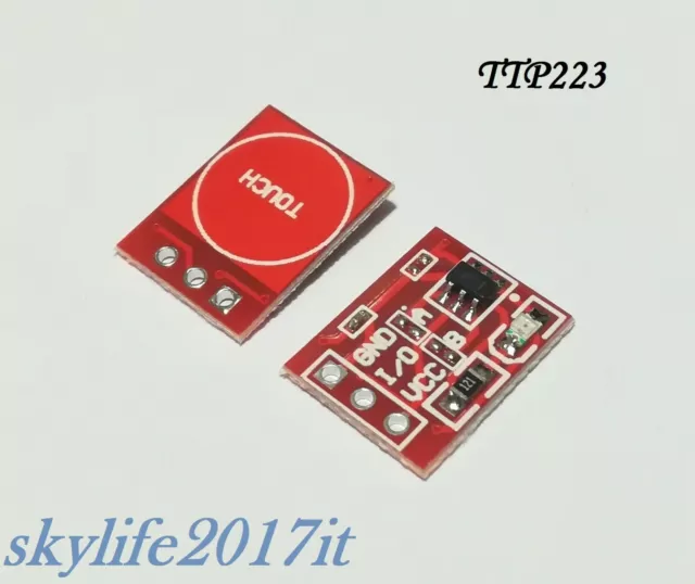 TTP223 interruttore capacitivo touch - modulo sensore tasto pulsante Arduino PIC