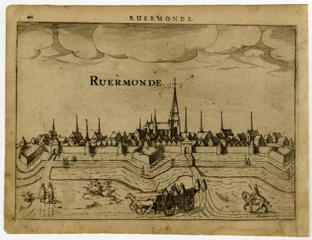 Antique Print-ROERMOND-RUERMONDE-LIMBURG-NETHERLANDS-Guicciardini-1613