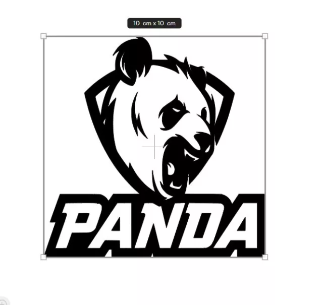 Panda - Windscreen Window Bumper Vinyl Funny Car Sticker  Laptop Decal