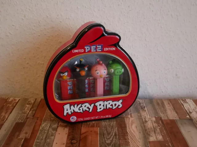 Original - Pez Limited  Edition - Angry Birds In Metallbox - Rarität