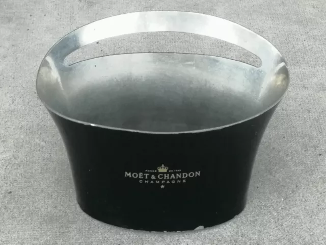 Ancien seau vasque champagne MOET & CHANDON etain pewter ice bucket design GADY