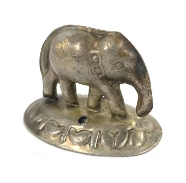 Pequeño Tamaño Latón Tabla Décor Elefante Estatua Vintage Metálico Animal Figura