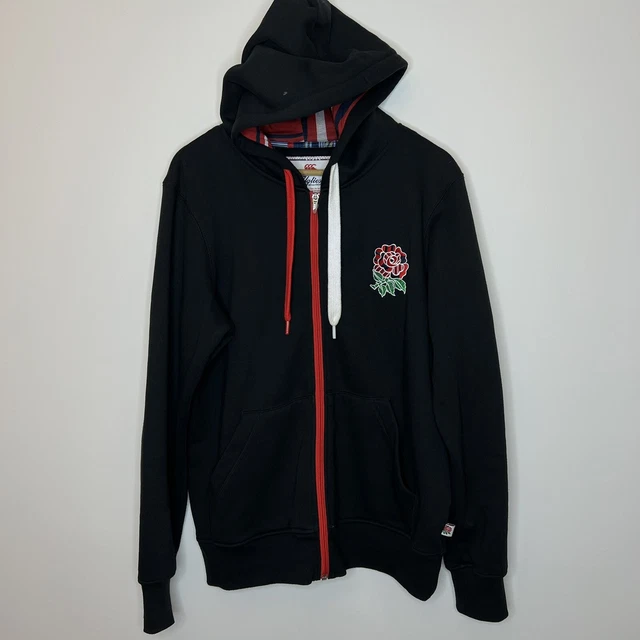 Felpa con cappuccio da rugby England Canterbury Uglies taglia media maglione rose da uomo