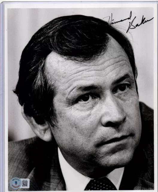 Howard H. Baker Jr. Reagan Chief of staff,  Tenn. Sen. Signed 8X10 Beckett Cert.