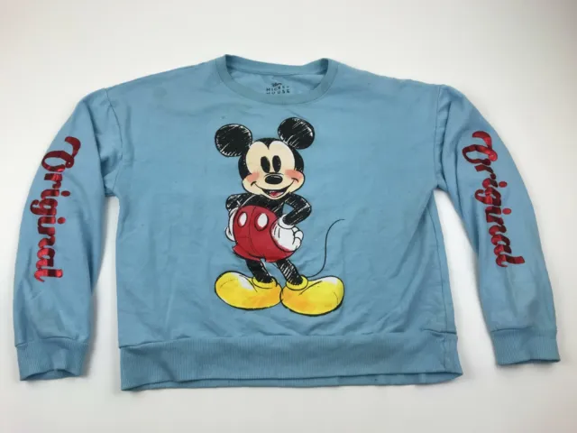 Disney Maglione Ragazzi Misura Extra Large XL Blu Pullover Mickey Mouse Bambini