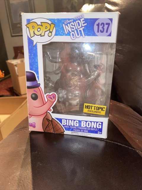 Funko Pop Disney Pixar Inside Out BING BONG #137 Clear Hot Topic Exclusive Vinyl