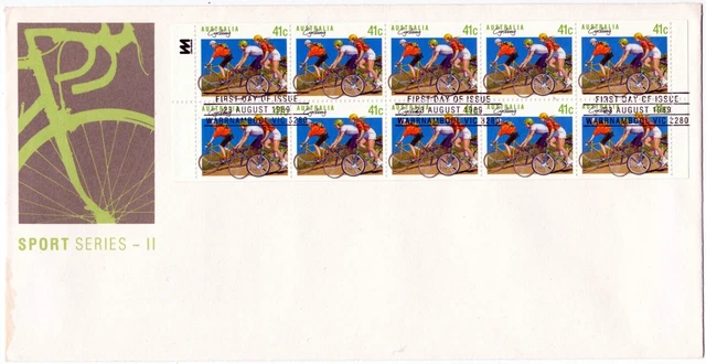 Australien FDC 1989 Sport Radfahren Michel Nr. 1165D - H-Bl. 70