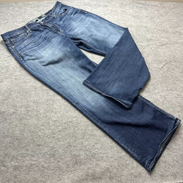 BKE Tyler Bootcut Jeans Men 38 x 30 Blue Stretch Dark Wash Bootleg