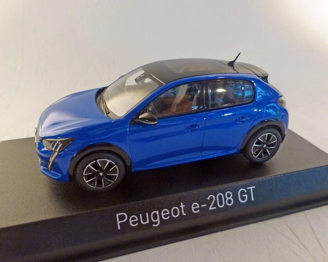 Peugeot 208 GT 2024, Bleu Métallique, NOREV 1:43, Avec Porte