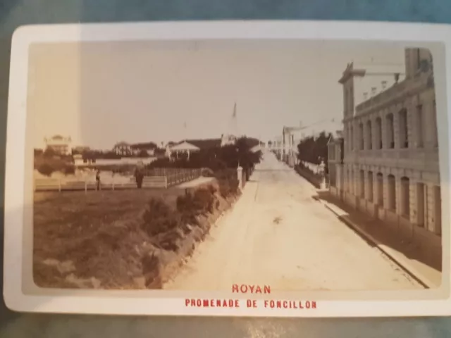 photo cdv ANONYME promenade du port Royan 1880