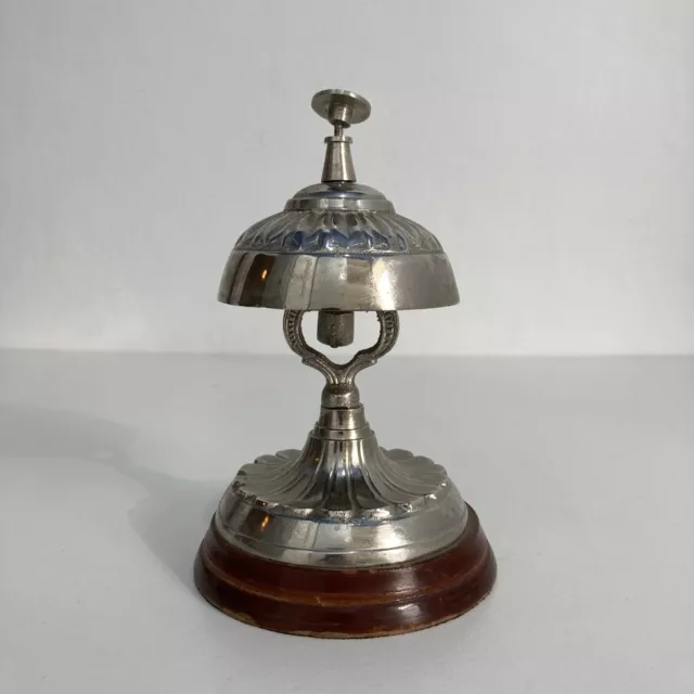 Vintage Art Deco 1930s Chrome Steel Reception Desk Bell