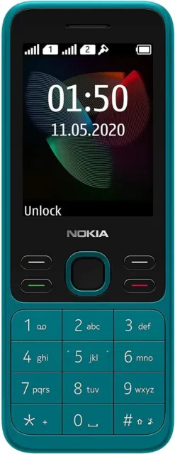 Nokia 150 Dual SIM Mobiltelefon Tasten Handy mit Kamera Cyan Grün Gebraucht