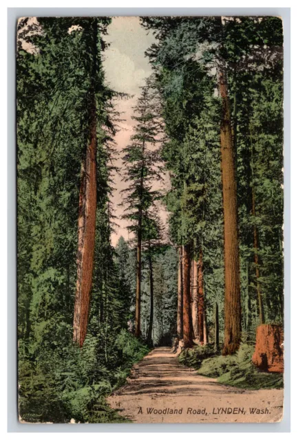 A Woodland Road, Lynden Washington WA Postcard