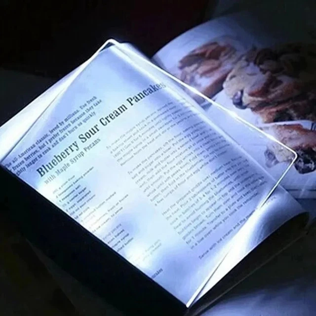 LED READING LIGHT panel portable book light ultra thin flat reading ...