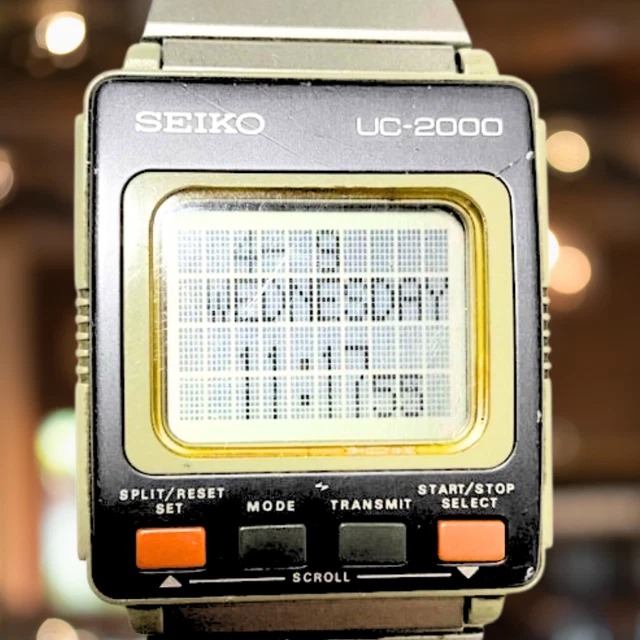 レア！超美品セイコーUC-2000デジタル80'S希少 腕コンスペースエイジ Rare Vintage Seiko UC-2000 Computer Watch For Parts/Restores