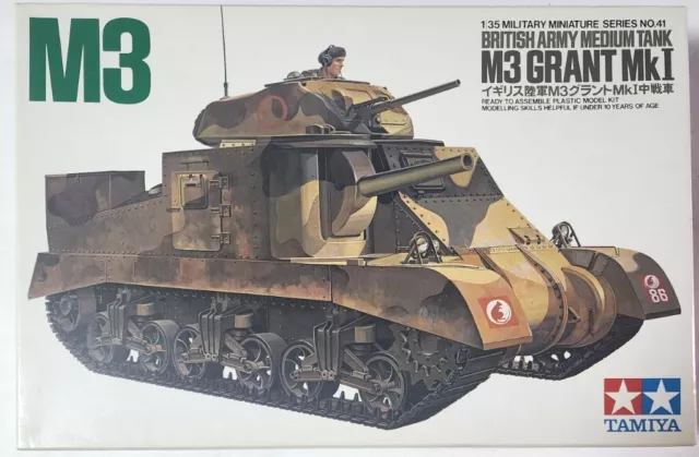 35041 Tamiya M3 Grant Mk I Tank Model Kit