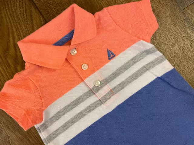 Carters Romper 3 Months Baby Boy One Piece Outfit Summer Sailboat Stripe Clothes