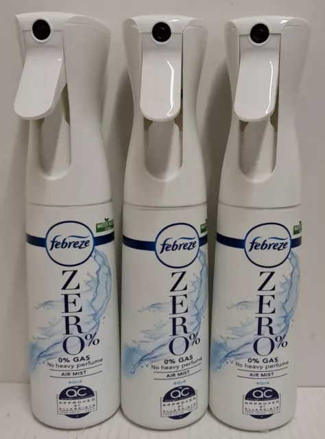 Febreze  zero  Air Freshener Spray 300ml  x 6 or 3 cans