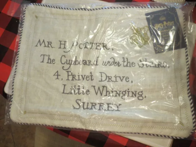 Nueva con etiquetas Funda de almohada falsa para cartas de granero de cerámica NIÑOS Harry Potter Hogwarts