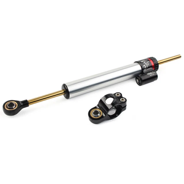 Ammortizzatore sterzo 345 mm stabilizzatore lineare argento per BMW Suzuki Yamaha Honda