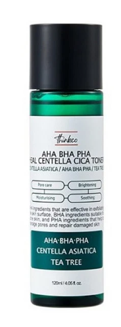 THINKCO AHA BHA PHA Heal Centella Cica toner 120ml moisture soothing ...