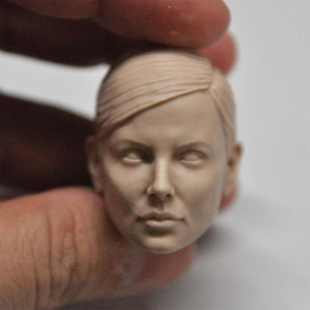 UNPAITED 1/6 SCALE Charlize Theron Head Sculpt Fit 12'' Female Figure ...