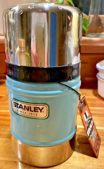 STANLEY BLUE Stainless Steel Thermos Vacuum Hot Cold Food Jar 17 oz New with tag