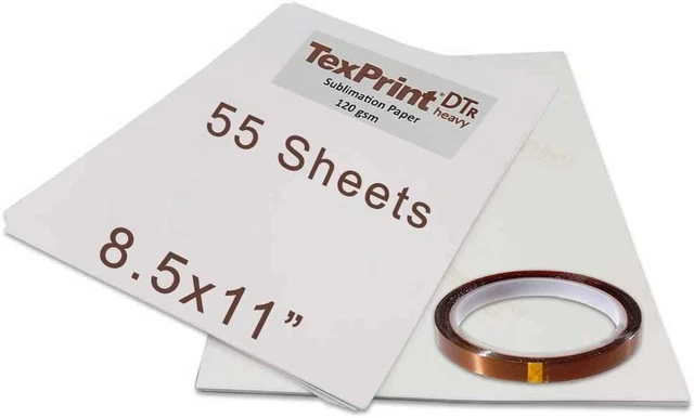 Texprint Dtr Dye Sublimation Paper Heavy for Ricoh and Sawgrass Printers 8.5"X1
