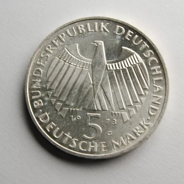 5 DM Münze BRD Paulskirche zu Frankfurt  1973 Silber 29 mm 2