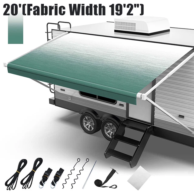 UPGRADE RV AWNING Fabric 20ft RV Camper Trailer Replacement Fabric