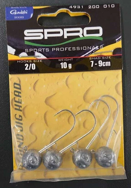 Spro Gamakatsu Round Jighead Jig 22 Gr. 2/0 10g Jigkopf Head Jigkopfhaken NEW