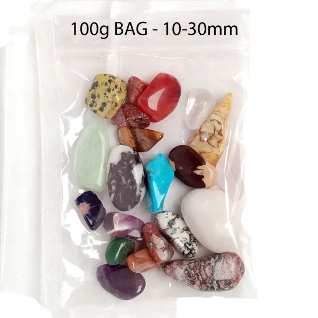 100g Assorted Mixed Bag Tumble Stones | Natural Stones for Crystal Healing